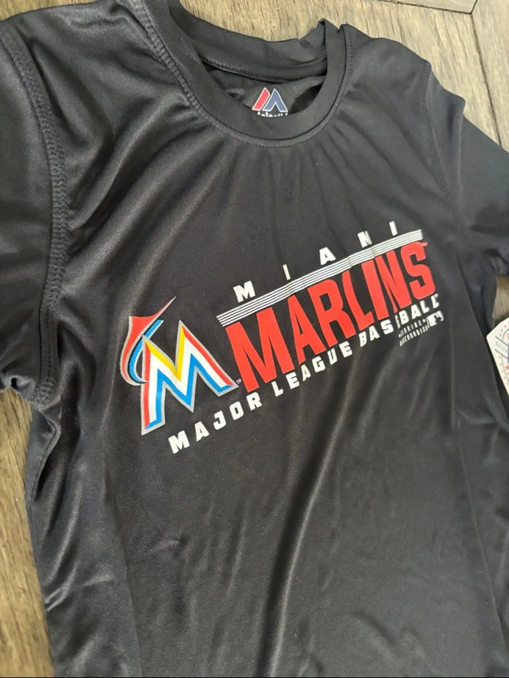 NWT [Majestic] Miami Marlins MLB Short-Sleeve Performance Shirt Youth S (8)